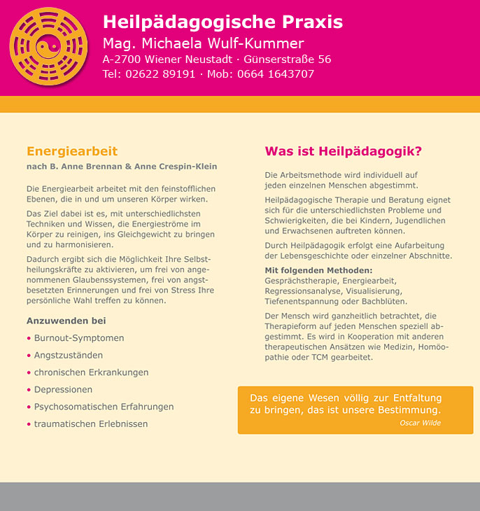Heilpädagogik und Energiearbeit